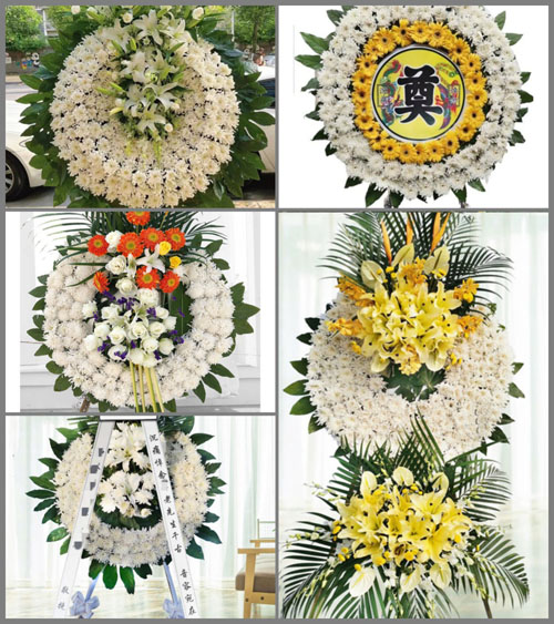 山东济宁邹城市大束镇董岭村花圈速递